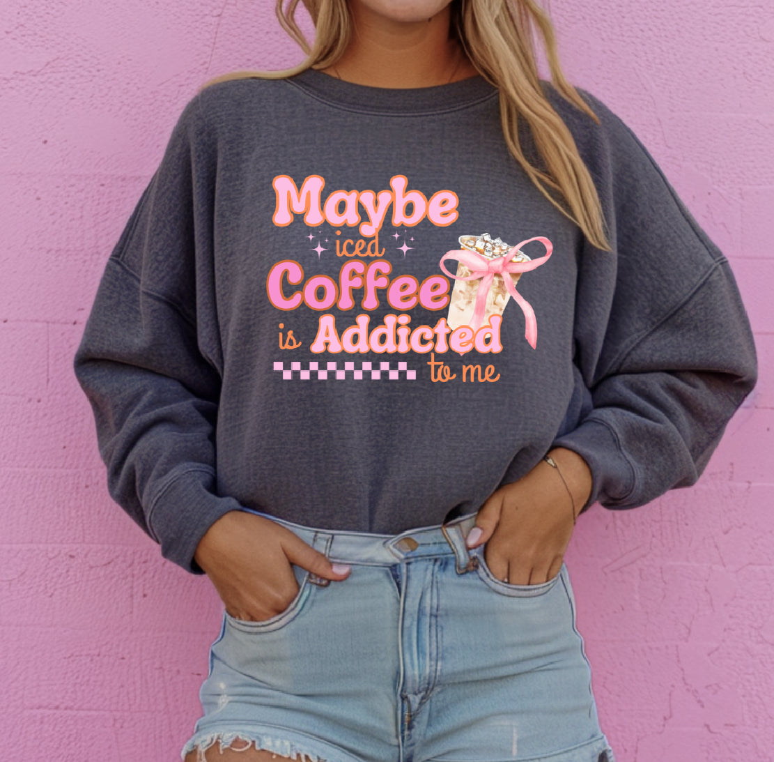 MAYBE COFFEE ADDICTED TO ME BOW