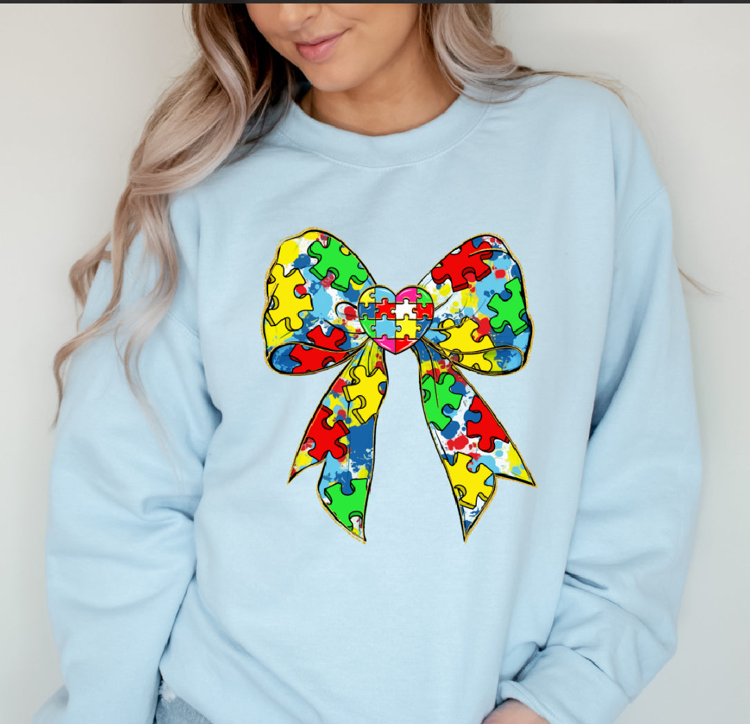 AUTISM AWARENESS BOW